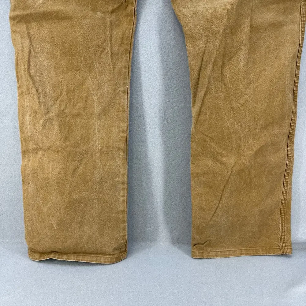 Dickies Work Pants Men's 38x32 Tan Duck Carpenter Straight Leg Work Gear